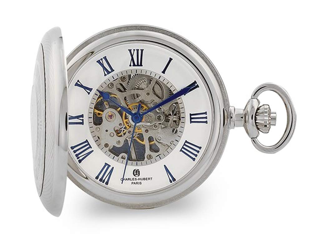 Gem And Harmony Charles Hubert Chrome Open Window Case Pocket Watch (50mm)
