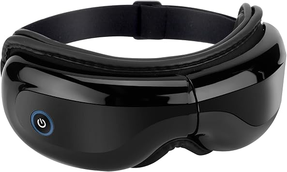 ALASKA BEAR Multi-Functional Eye Massager with Heat, Air Pressure Massage, Hot Compress, Built-in Music, Massager for Eye Fatigue, Dry Eyes and Dark Circles Black i