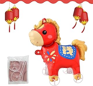 パーティー用風船バルーン,2026 年 かわいい ホリデー デコレーション - 歩行する動物馬型風船バルーン | 春の祭り、休日、誕生日パーティー、祝賀会用、大人が楽しめる庭、パティオ、ガーデン、ホーム向け