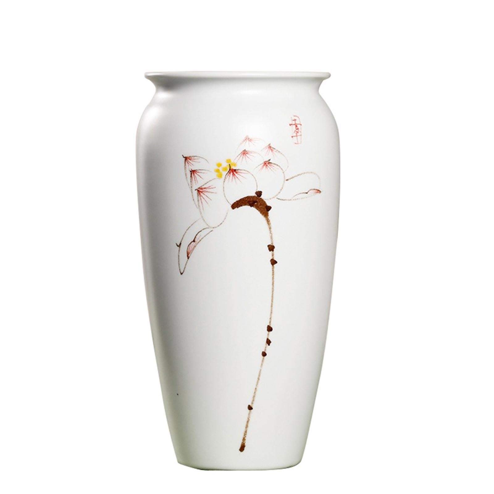 Bzgpmfud F Vase Desktop S Or Lower Countertop Cylinder Ceramic S Creative Hand Painted Ideal Pampas Grass Dried Lowers(F)