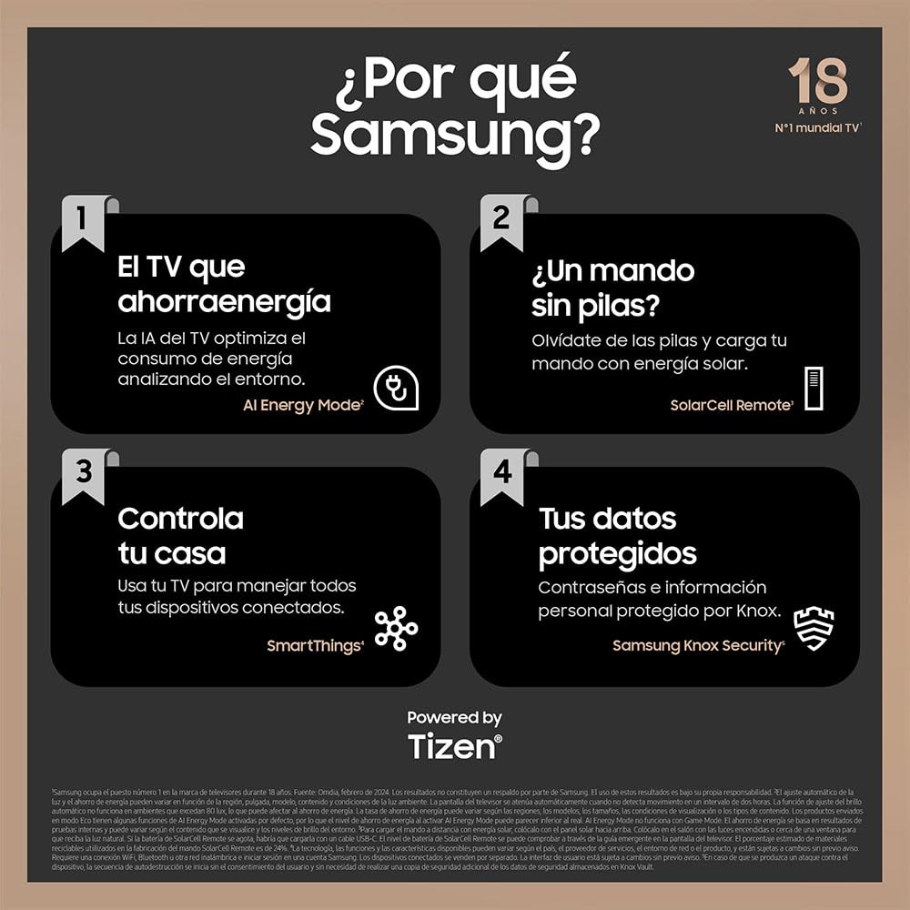 Samsung TV QLED 4K 2024 55Q80D Smart TV de 55" avec Image et Son améliorés, Meilleur Contrôle des Couleurs avec Full Array, Le Meilleur Smart TV et Écoutez Tous Les Haut-parleurs avec Q-Symphony