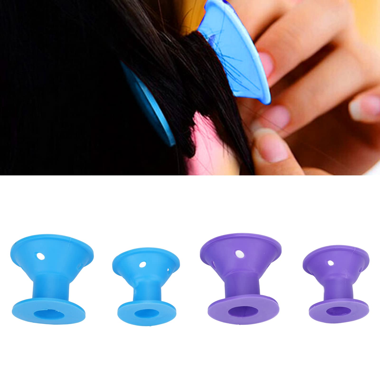 Mushroom Hair Rollers, Large Small 20pcs Silicone Hair Curlers for Long Medium Hair for Short Hair for Women - Image 4