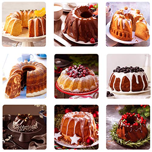 3 PCS Silicone Cake Moulds, FineGood Doughnut Maker Silicone Baking Tray Cupcake Muffin Molds Mini Cake Pan - Thumbnail 7