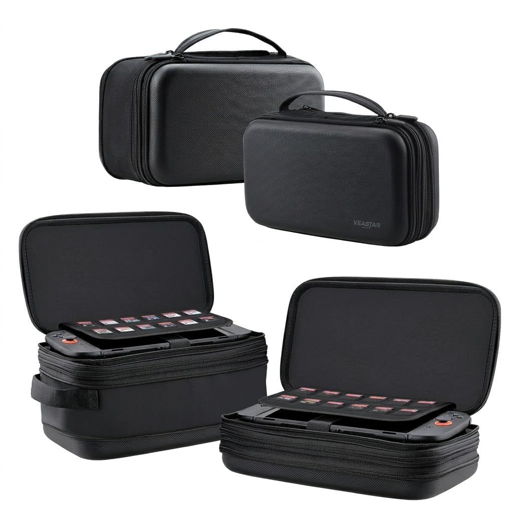 Veastar All in One Carrying Case for Switch 2 in large storage capacity