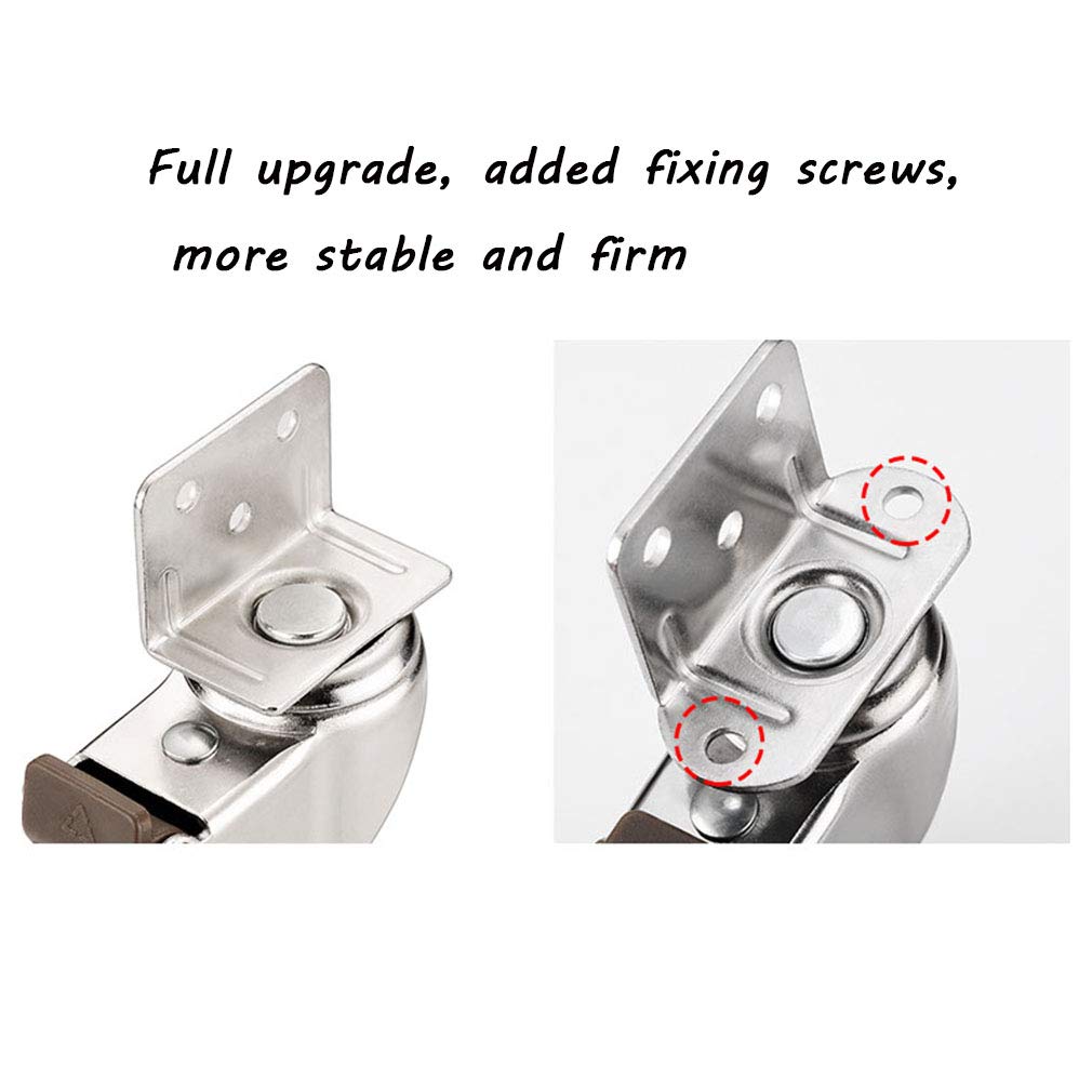 Ruote girevoli 4X Ruote girevoli, Ruote in Gomma, Ruote girevoli universali con Freno oscillante e silenziose for mobili, for Culla, Carrozza, portafiori, poggiapiedi(Universal,1.5inch)