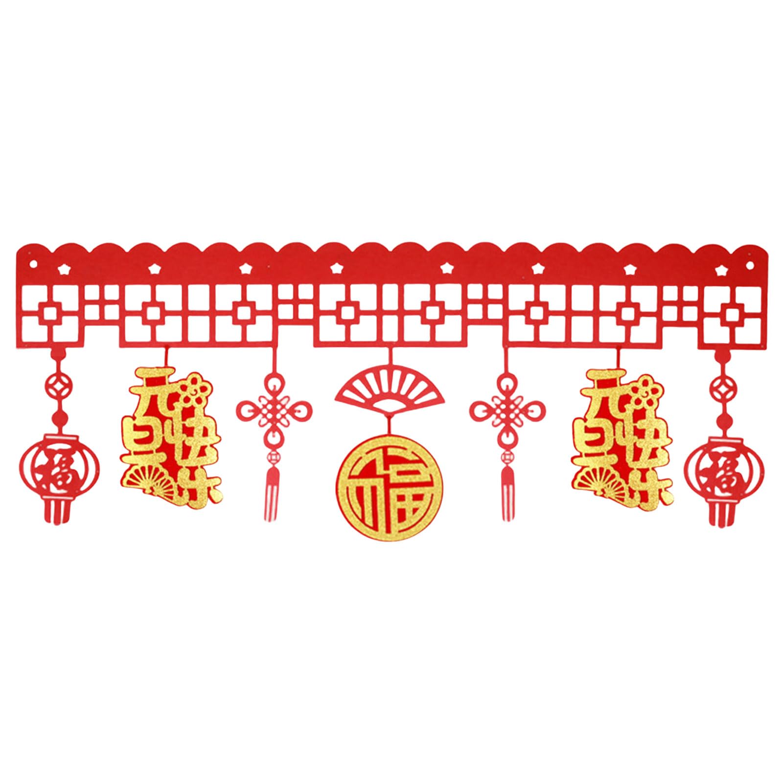 Buxuaaaa C021 Hanging Decoration Decorative Garlands Ornament For Event And Gatherings 2025 New Year Colorful Banners Pendant Easy Install Party Decoration