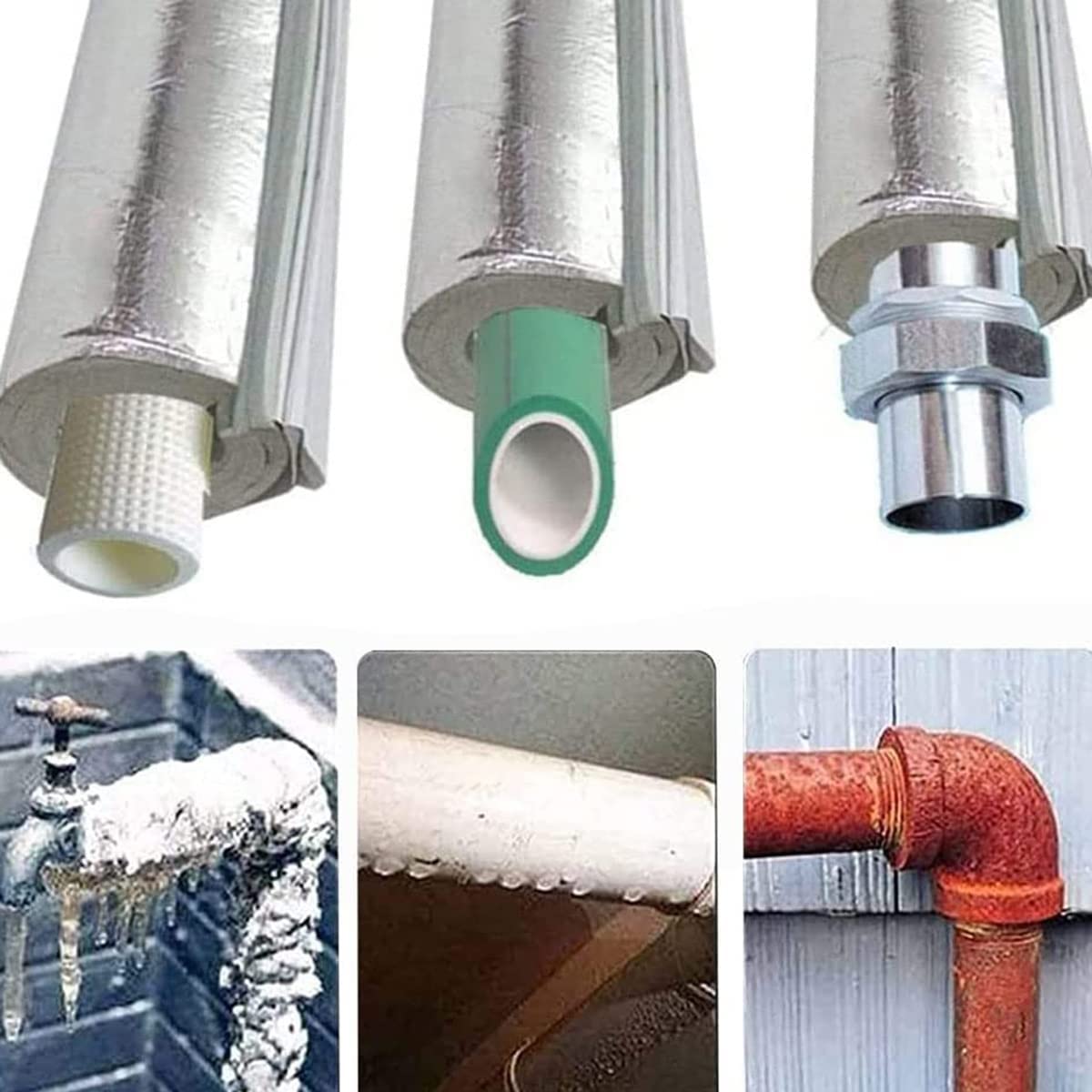 Isolante per Tubature, Tubo Isolante Autoadesivo Semiaperto, Tubo Isolante per Tubi, Ignifugo Antigelo, Spessore Parete 20mm, Diametro Interno 27-250mm (Size : ID250mm)