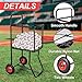 Sports Ball Locker with Wheels, Pro Rolling Sports Batting Practice Balls Cart Holder 300 Baseballs/150 Softballs Heavy-Duty Portable Baseball Storage Rack for Caddy Gym School Club 22''x24''x45''