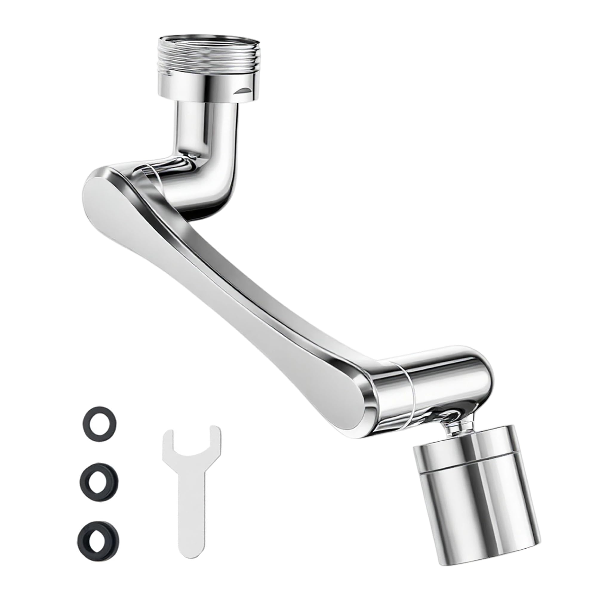 Faucet Extender Aerator,1440° Degree Swivel Faucet Extension Arm