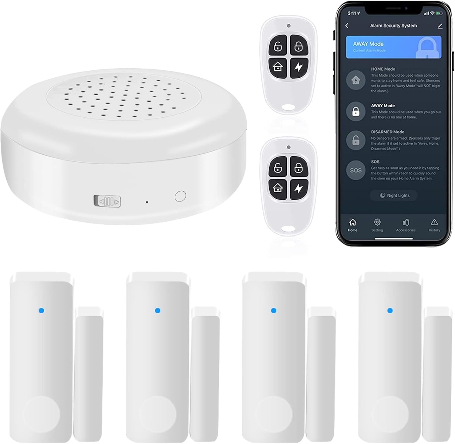 WiFi Door Alarm System, eMylo Smart Wireless House Alarm WiFi Door