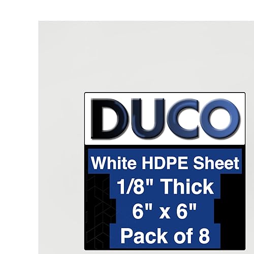 Miniatura 8 de Duco - Hoja de polietileno de alta densidad de 24 x 24 pulgadas, hecha en Estados Unidos, 18 de pulgada de grosor, hoja de plástico de polietileno
