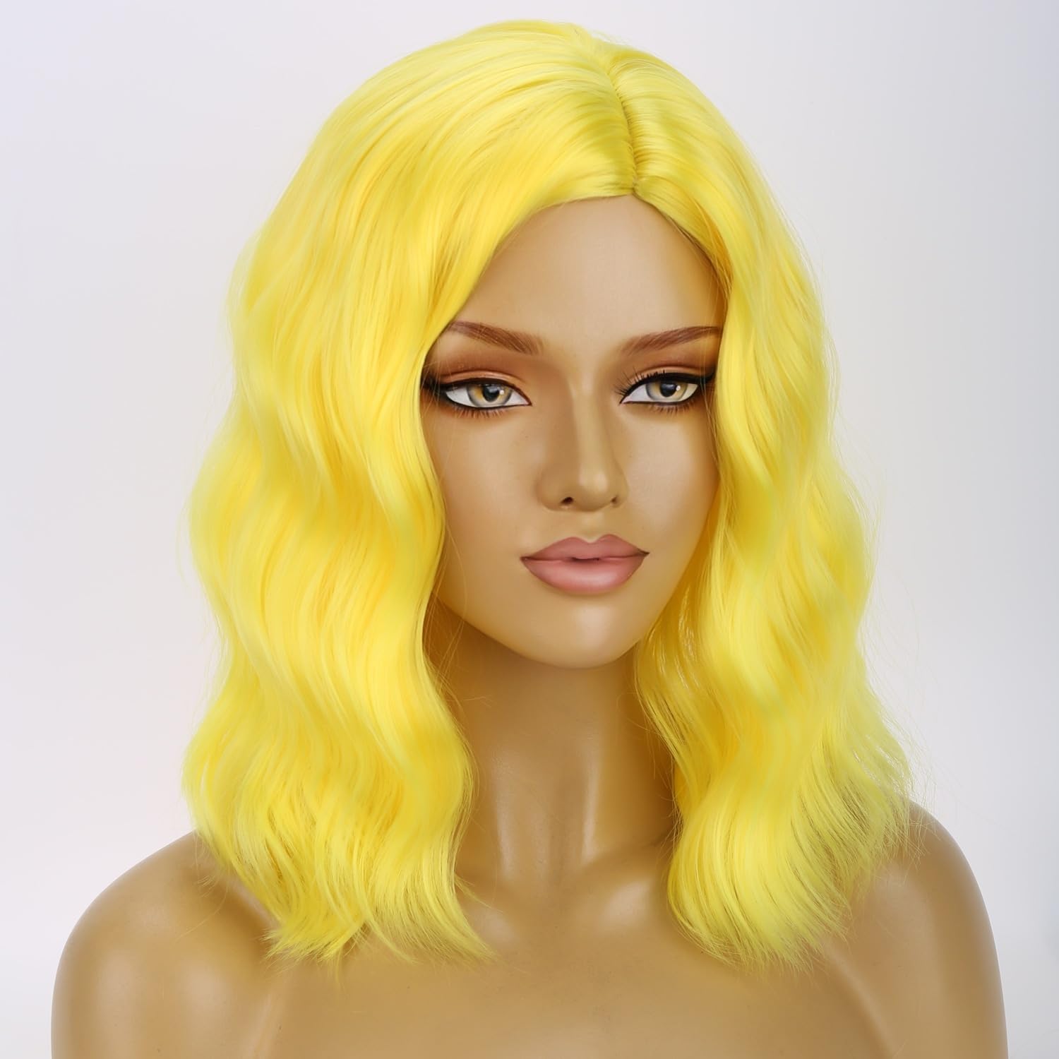 Yellow Party wig Halloween wigs costume real wigs Amazon.com: Amscan Glamourous Party Wig Costume, Yellow  main image 2