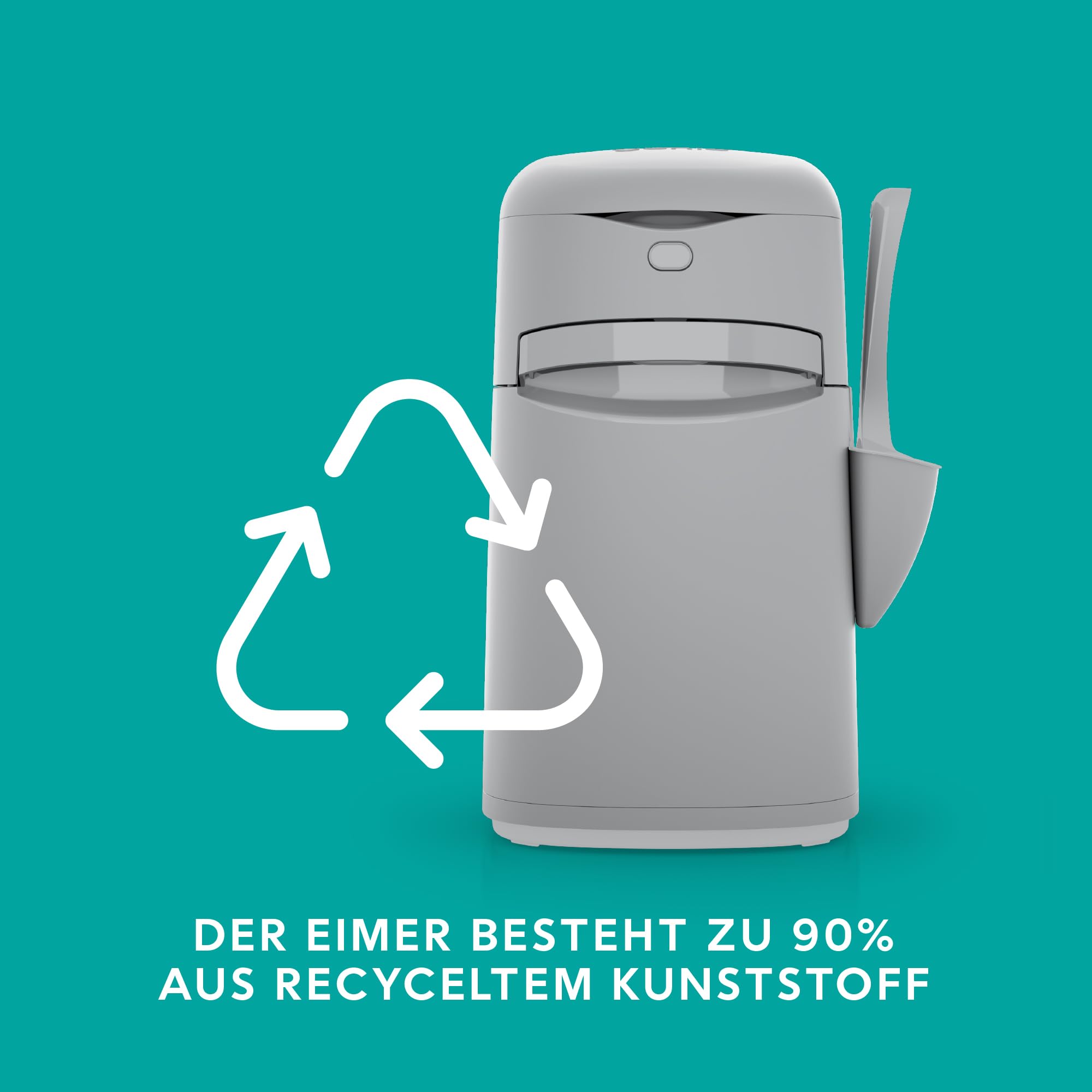 Litter Genie Easy Roll, verbesserte Version vom LitterLocker Katzenstreu-Eimer, jetzt mit bequem abreißbaren Beuteln, größere Einfüllöffnung, neues modernes Design