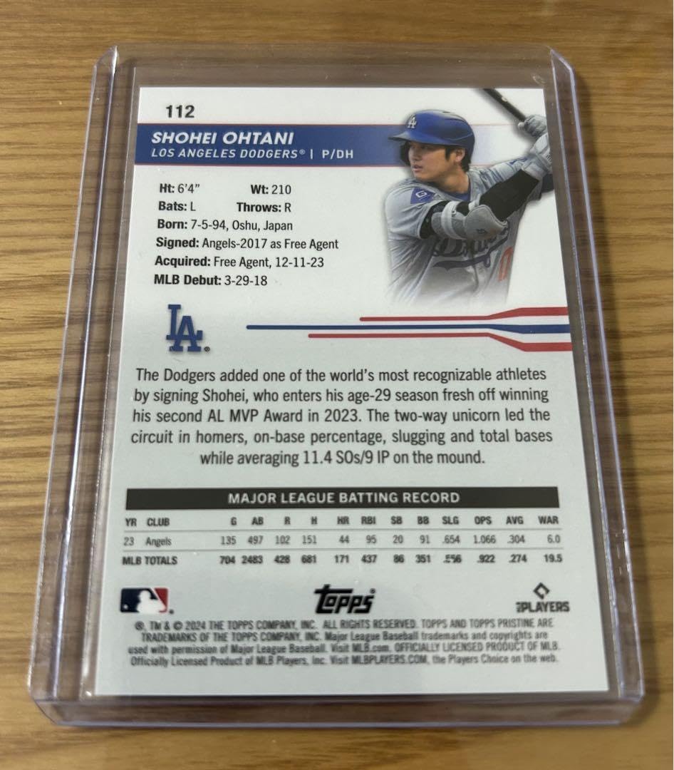 Amazon.co.jp: Topps Pristine 大谷翔平 15枚 ピンクパラレルカード 