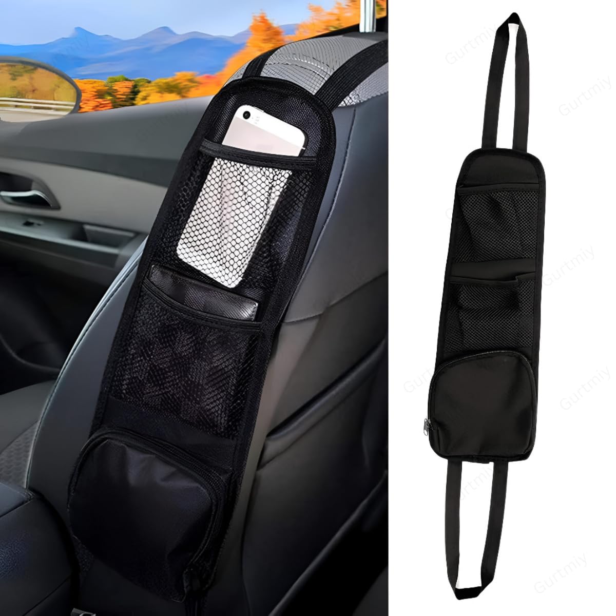 car seat storage hanging bag car seat side organizer multifunctional mesh net pocket multi pocket seats side storage interior accessories universal for cars suv