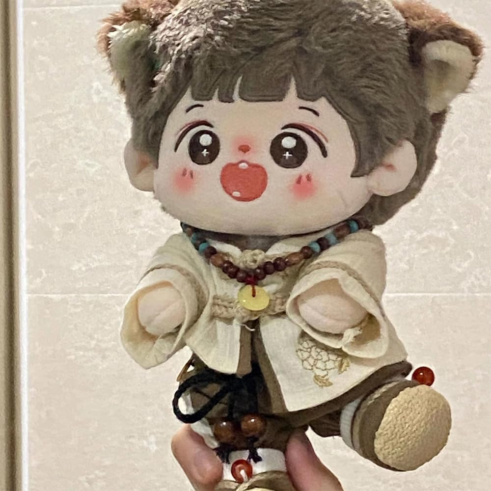 niannyyhouse 20cm Plush Doll Clothes Coat Pants Dresses Shoes Accessories Hanfu Outfit 8in Doll Dress Up (A)