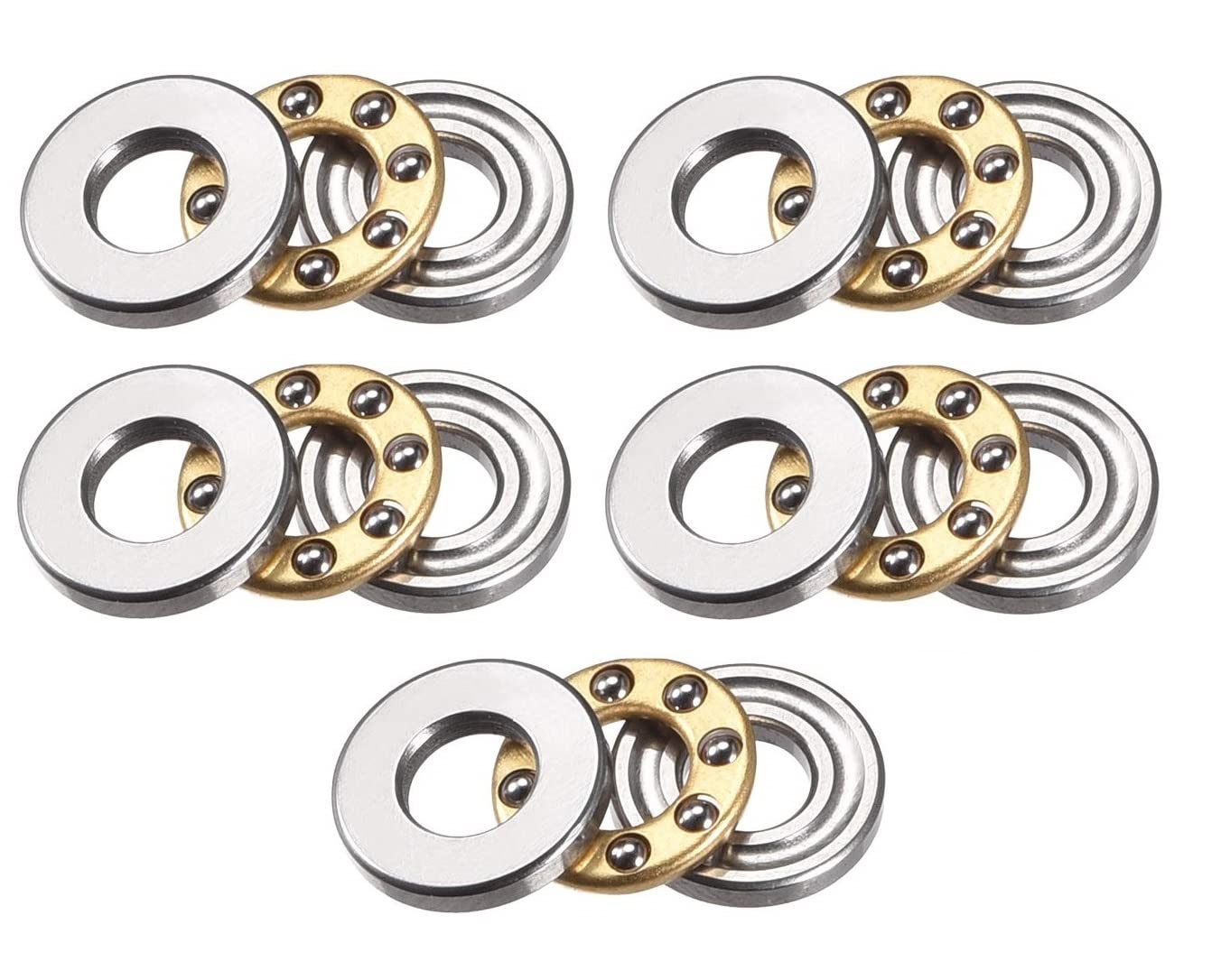 5Pcs F4-9M 4mm Axial Thrust Ball Bearing 4x9x4mm Single Direction carbon steel Miniature ball bearing