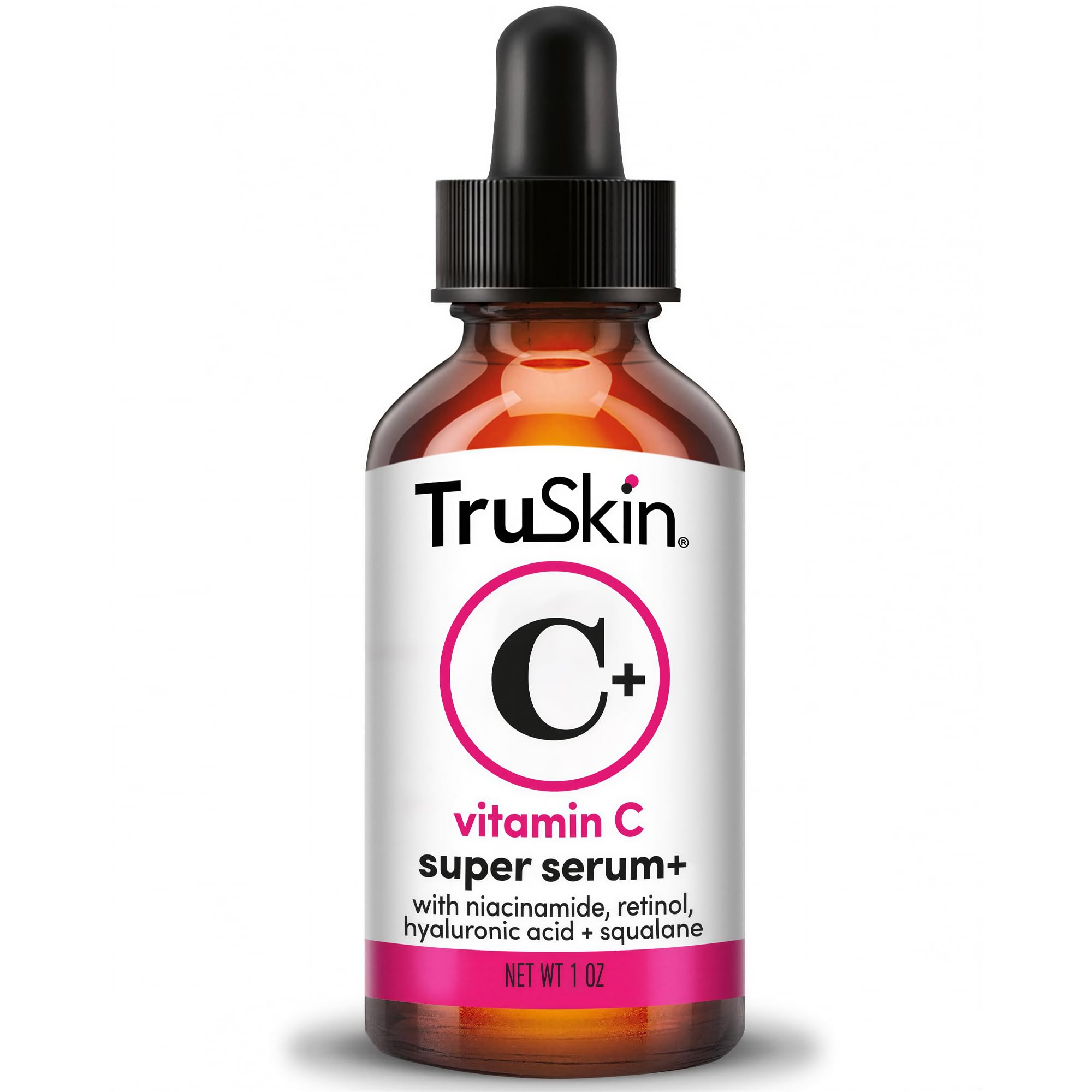 TruSkin Vitamin C Super Serum for Face – All-in-One Anti-Aging Serum with Vitamin C, Retinol, Niacinamide, Hyaluronic Acid & Squalane – Improve Appearance of Dark Spots, Firmness & Texture, 1 Fl Oz