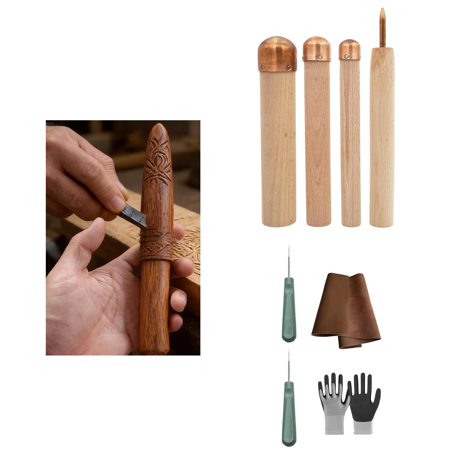 Juego de 9 encendidos de pedernal hecho de madera y metal para un arranque seguro en cualquier condición