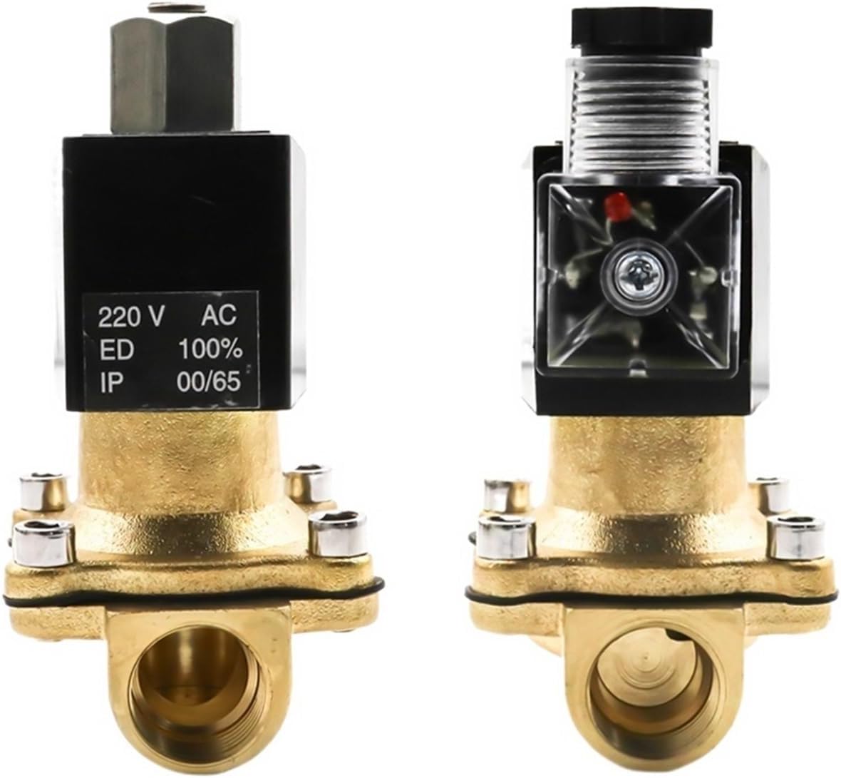 Electric Solenoid Valve 1/4" 3/8" 1/2" 3/4" 1" DN8/10/15/20/25/50 Normally Closed Pneumatic for Water Oil Air 12V 24V 220V 110V (Size : DN20, Color : 24V_NORMALLY CLOSED)