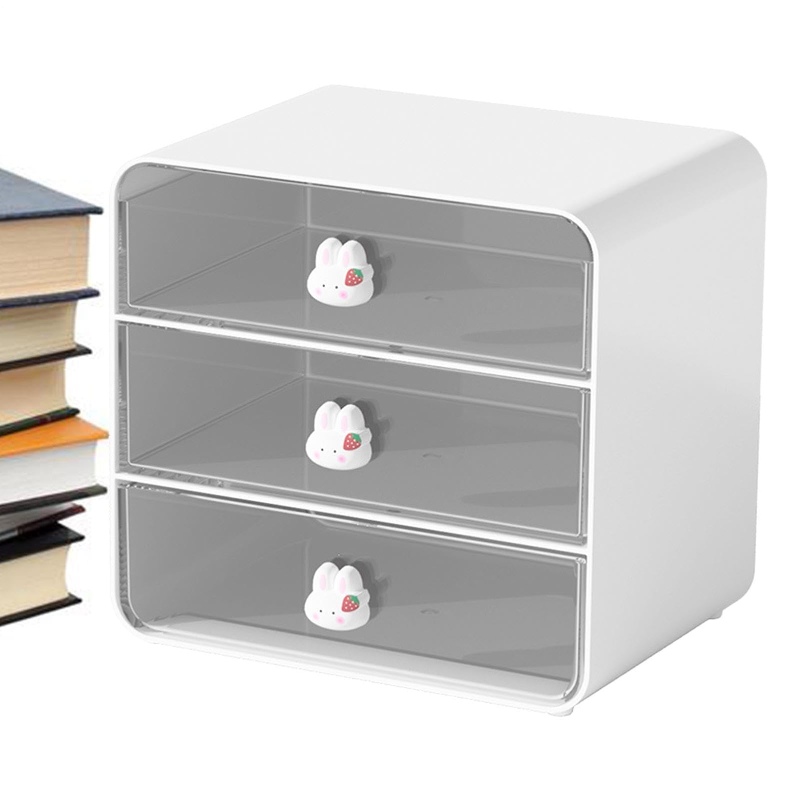 Scatola organizer da scrivania, cassetto impilabile, design durevole per trucchi e forniture per ufficio, organizer compatto multi-cassetto