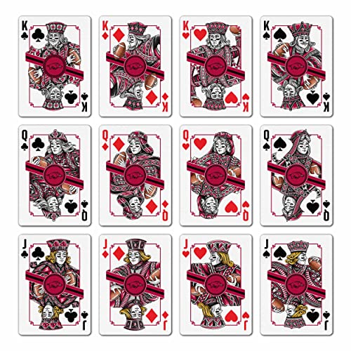 Image of YouTheFan NCAA Officially-Licensed Playing Cards - Original Artwork on All face Cards and Jokers - Team's Official Colors - Quality Linen Texture - Designed in The USA