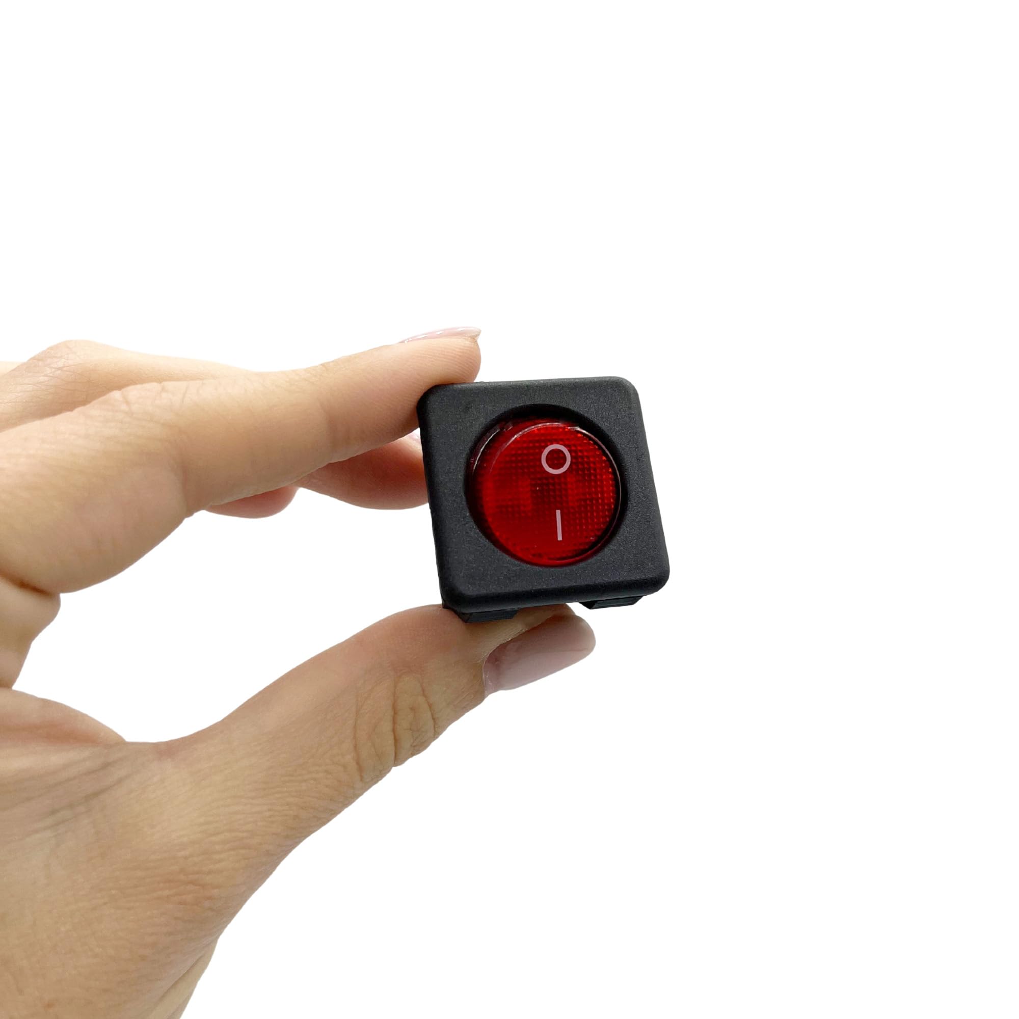 Interruptor Basculante DPST ON/OFF 4 pin, Rojo, 1 Unidad - imagen 5
