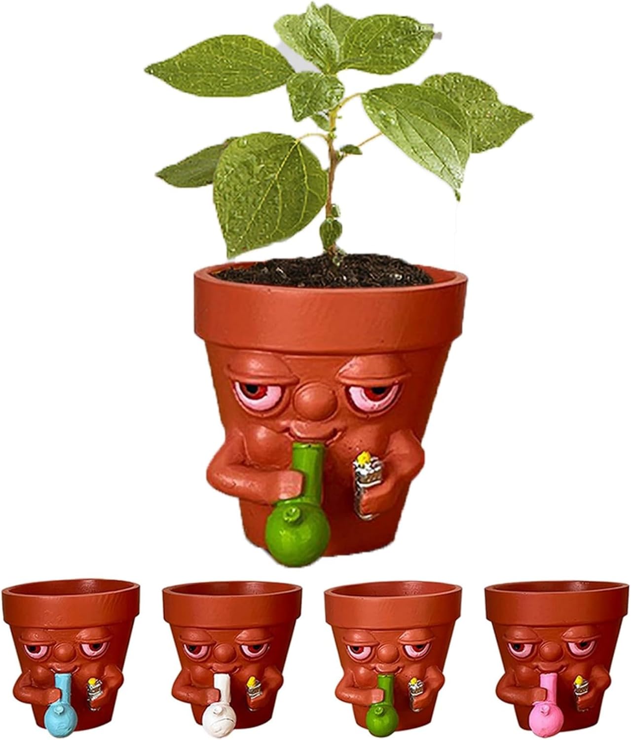 BEMKWG Personalized Funny Planter Mini Resin Plant Pots
