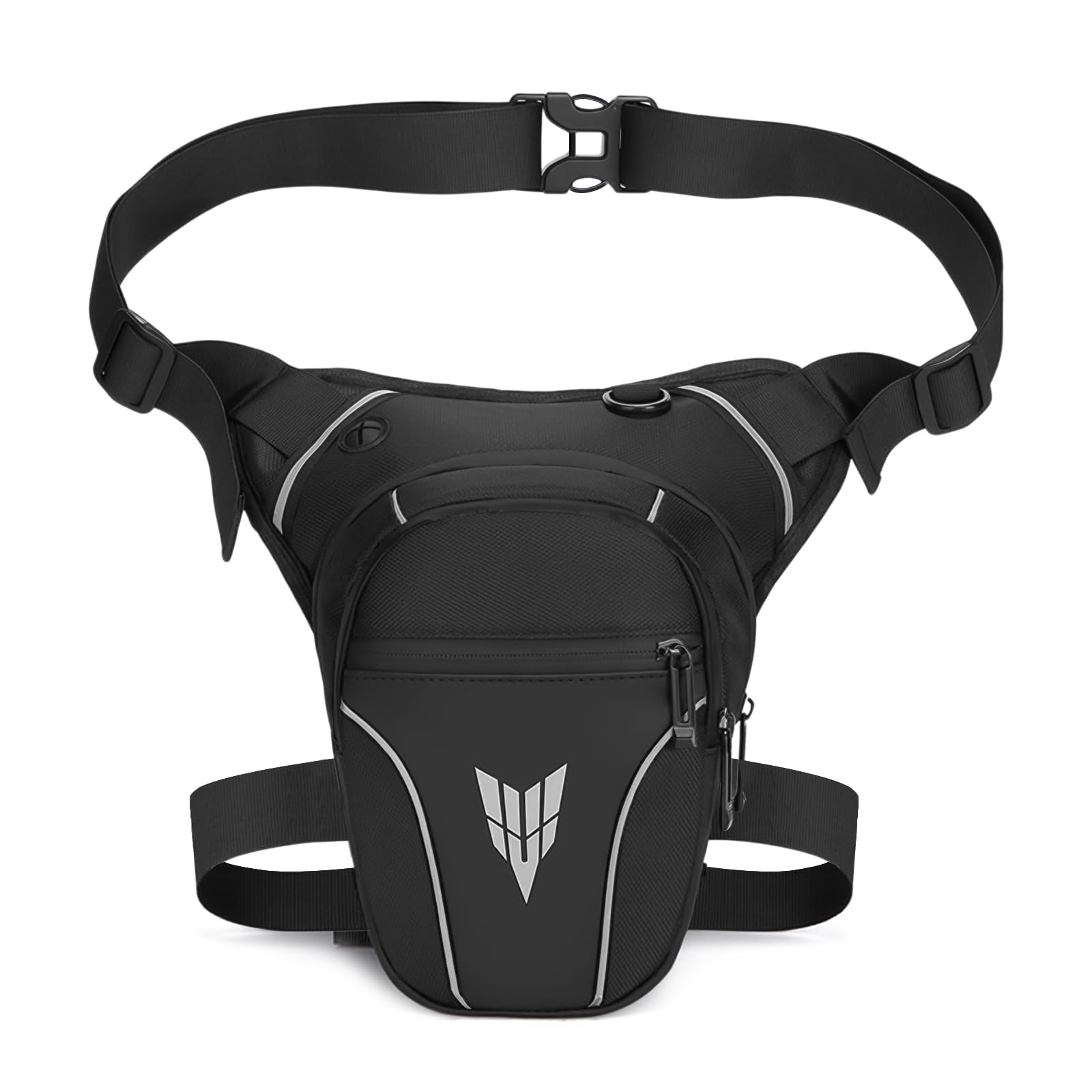 Flintronic Torba na Motocykl, Taktyczna Nerka na Nogę, Wytrzymała Torba na Bieganie z Regulowanym Paskiem na Nogę i Odblaskową Taśmą, do Jazdy na Rowerze, Wędkarstwa, Kampingu, Sportu