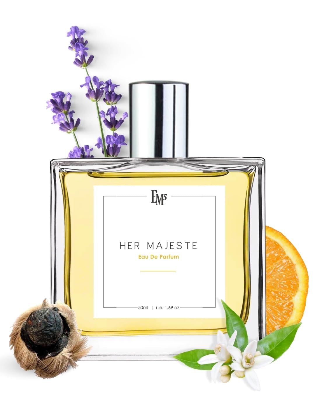 EM5 Her Majesté Perfume for Women | Floral Citrus Fresh Spicy Fragrance | 50 ml Unisex Eau de Parfum Spray | Luxury Gift for Her-image-20