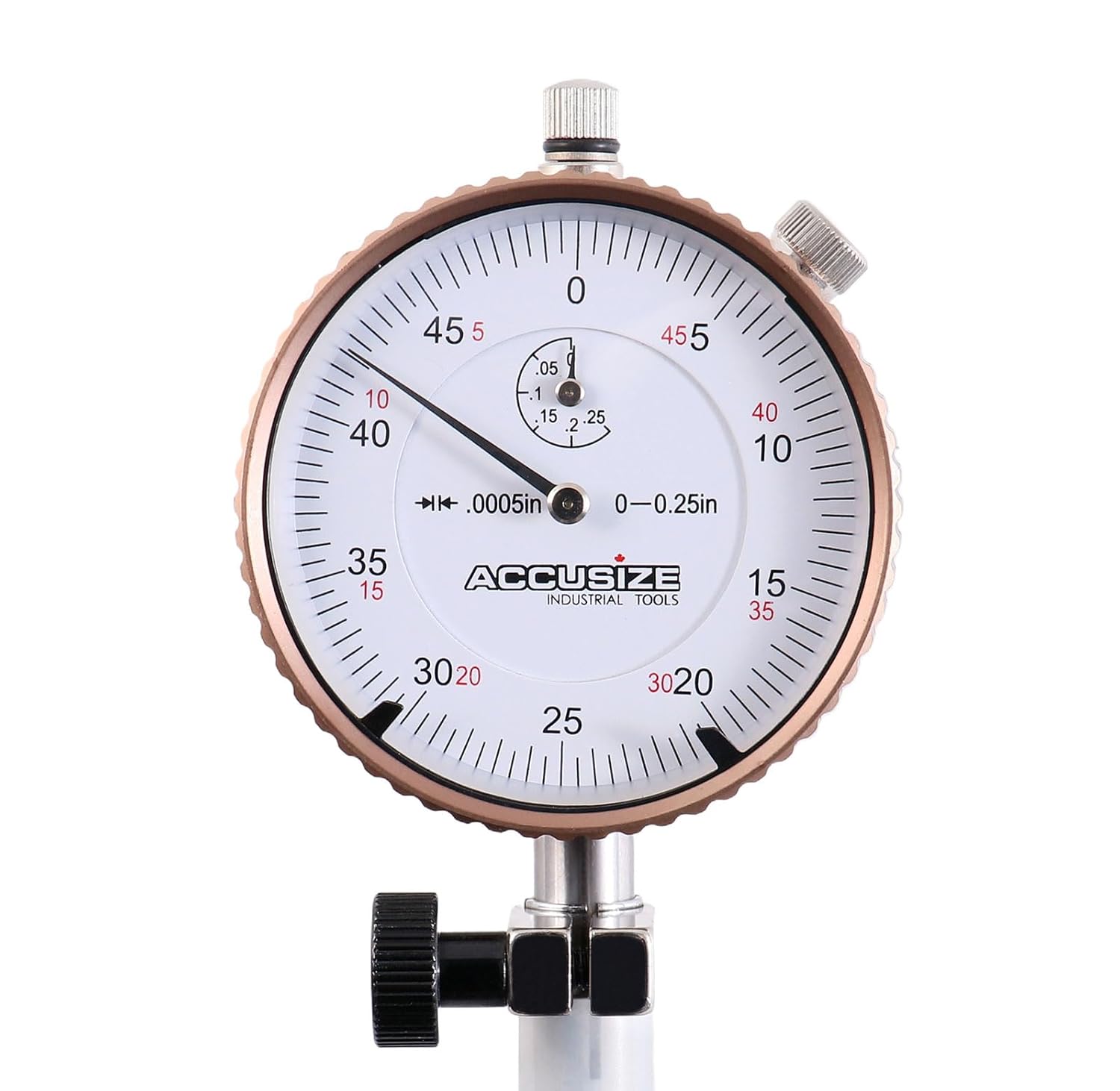 Accusize Industrial Tools 6-10'' by 0.0005'' Dial Bore Gauge Set, 10'' Stem Length, Ee20-5010