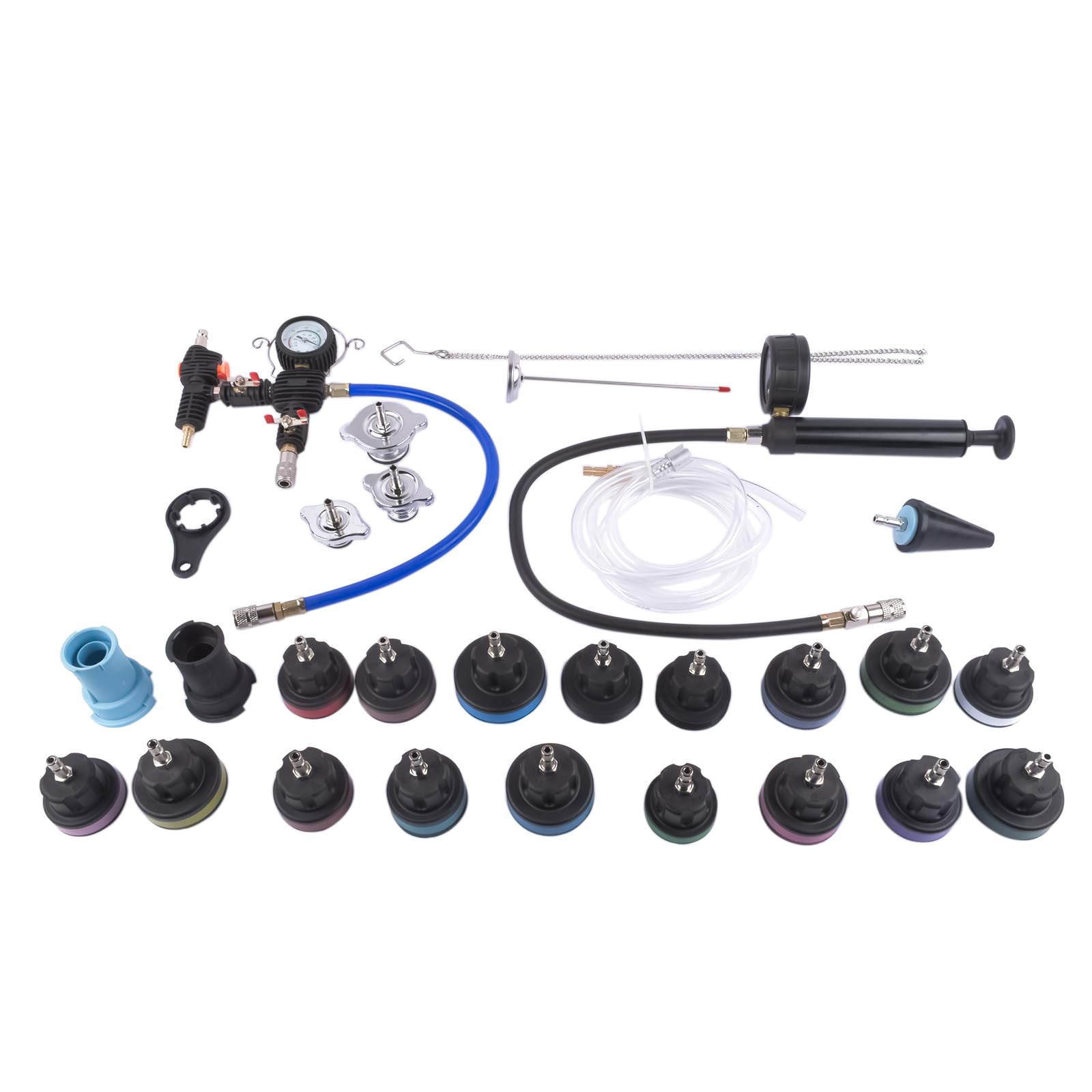 Radiatore Pressione Tester Kit 28 Pezzi per Auto Sistema di Raffreddamento