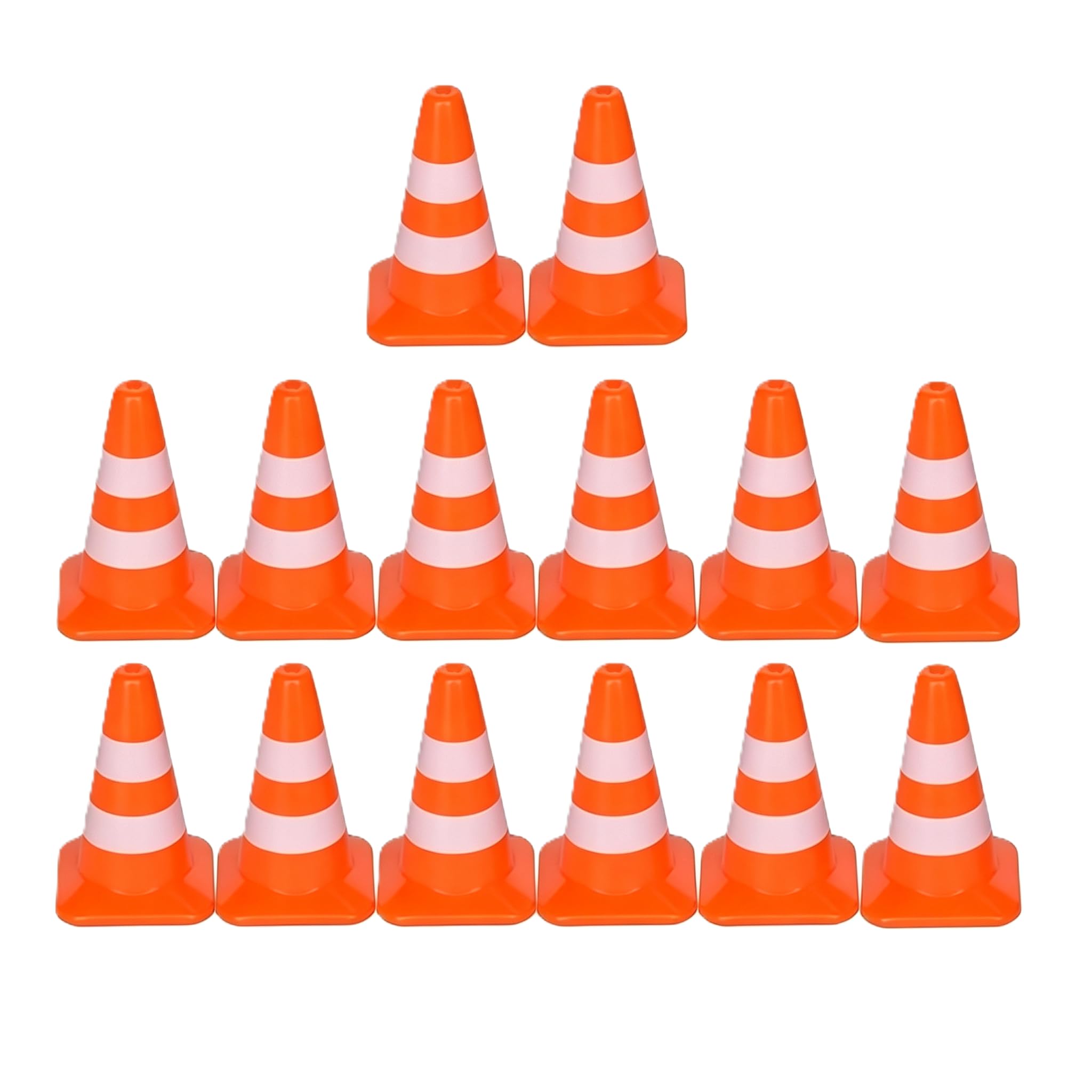 14Pcs Orange Miniature Road Cone,Traffic Cones Plastic Sign Road Cone Toy Roadblock Cone Sign Model Photo Prop Educational for Small Cones Construction Cones,Safety Signs and Signals