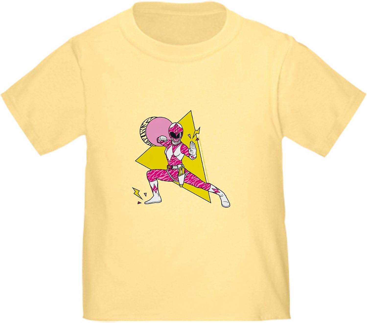 CafePress Power Rangers Pink Ranger Defensiv Toddler T Shirt Cute Toddler Graphic Tee, 100% Cotton