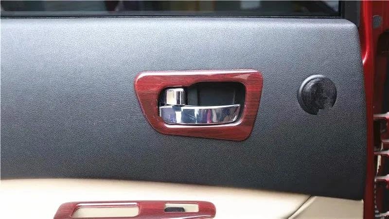 Per Nissan Per Qashqai J10 2007-2013 Copertura Auto Bastone Trim Porta Maniglia Interna Bracciolo Corrimano Pannello Telaio (Bright wood grain)