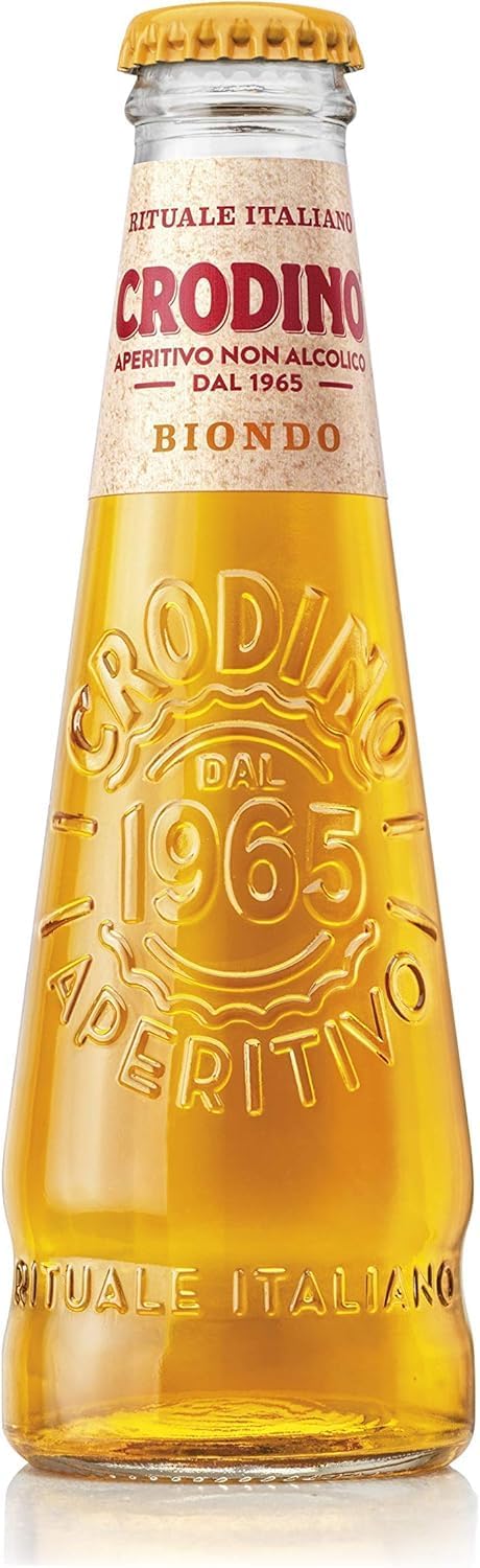 Italian Gourmet Bundle Crodino, Apéritif Sans Alcool Blond 24 x 175 ml Boisson Apéritive Italienne Format Verre Prêt à Boire Pour Apéro Réception Fête Table + Italian Gourmet Polpa