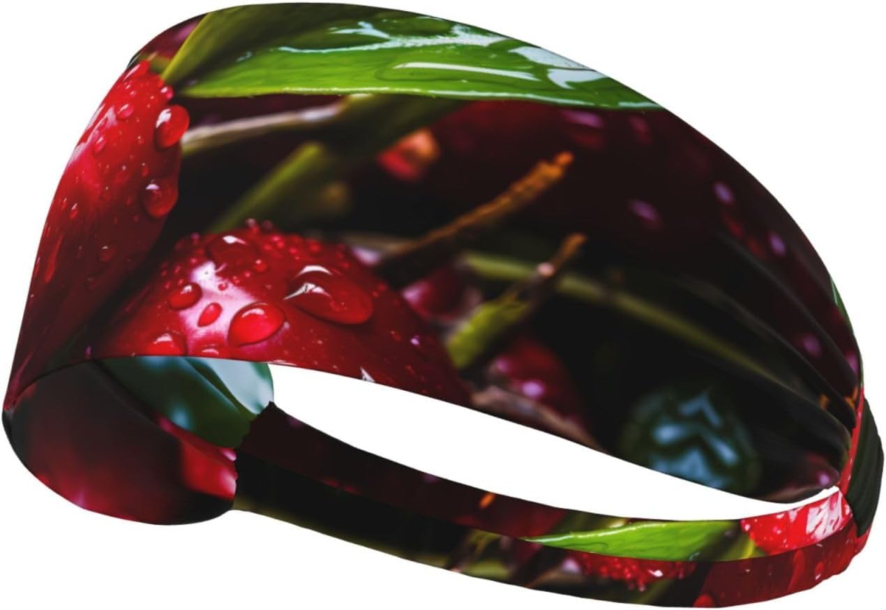 WZYWHJSoft and Absorbent Headband for Red Basketball Workout - Ideal Hair Accessory for Yoga, Running, and More! Post-Harvest Fruit Printed