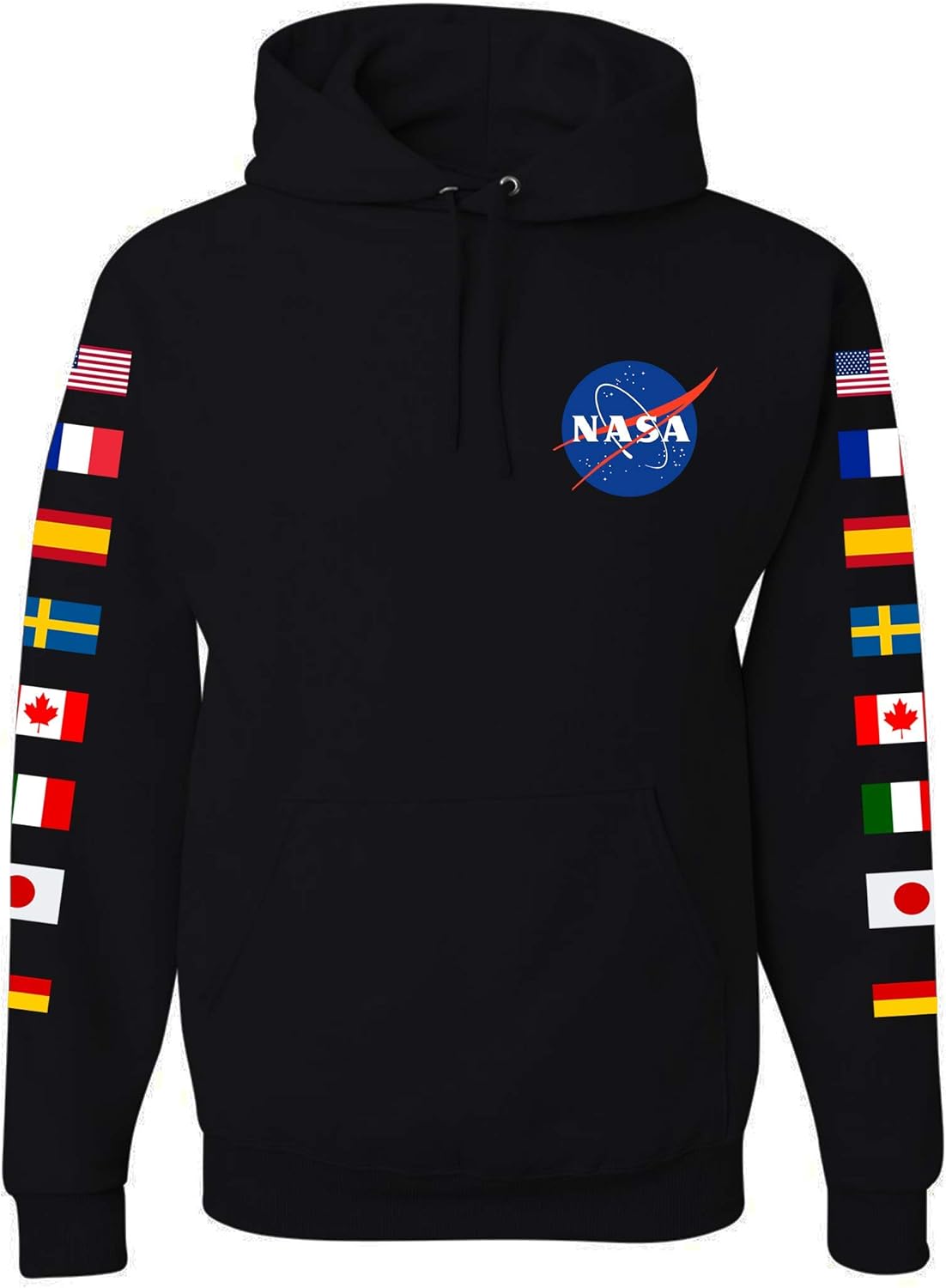 nasa moletom com capuz mens grey