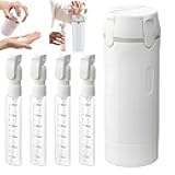 4 in 1 Travel Bottle Set, Leak Proof 30ML Portable Refillable Containers for Shampoo, Conditioner, Lotion & Cream | No Spill, Space Saving Design for Vacation & Business Trips（ White）