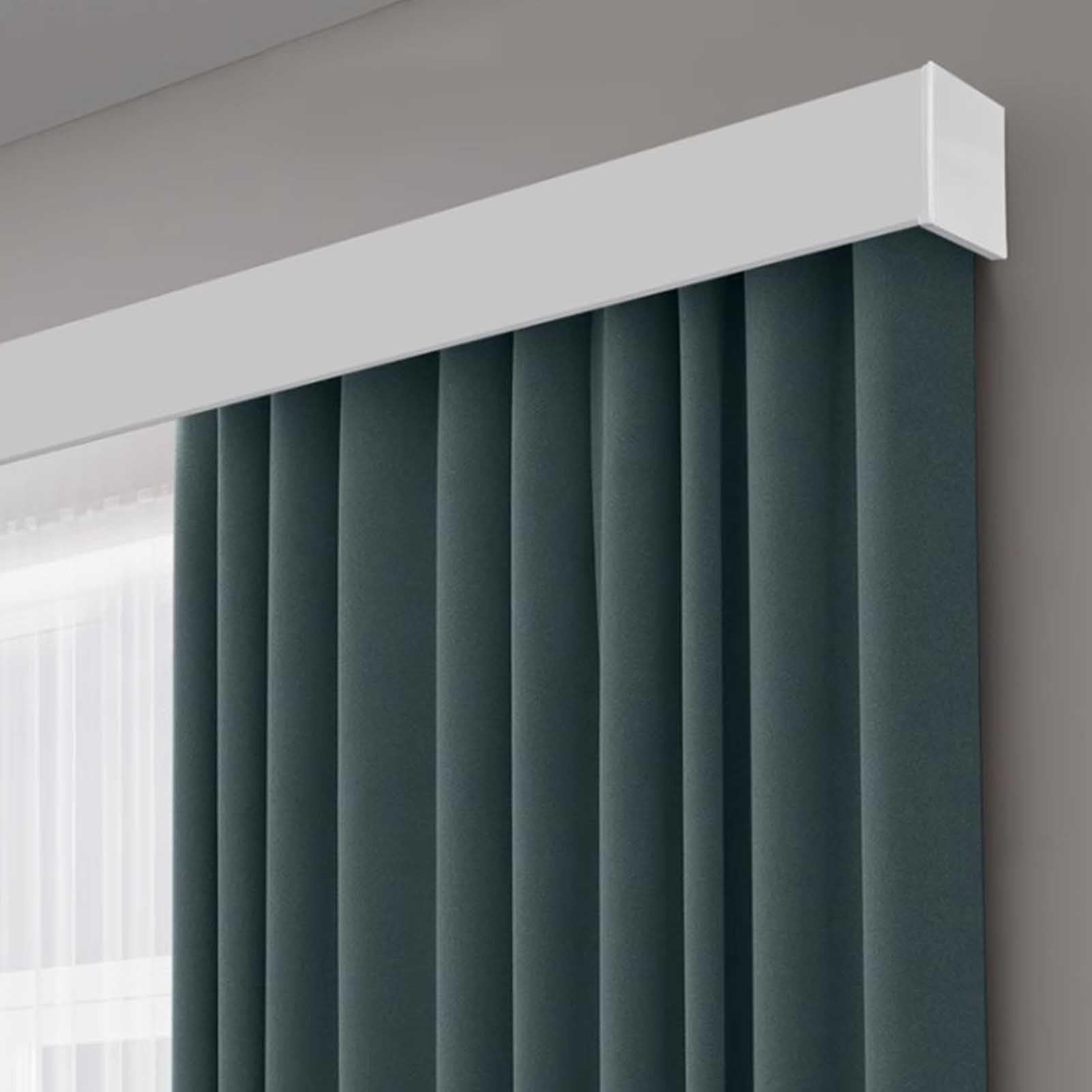 3-in-1 verstellbare Vorhangschiene, weiße Gardinenstangen für Wand und Fenster, ausziehbar 1-6 m (4,3 m) – ideal für Heimdekoration und Inneneinrichtung.
