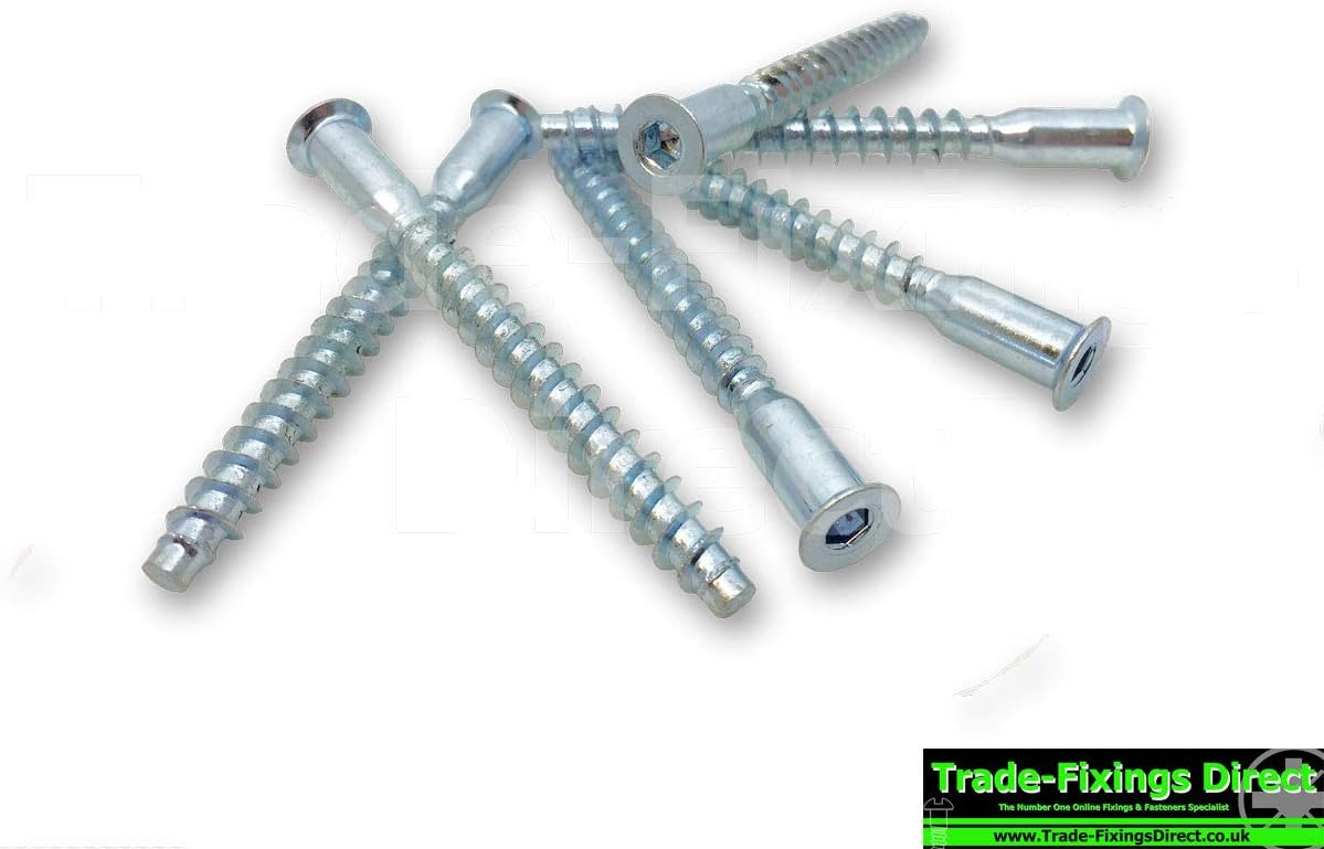 10PCS M6x70mm Hex Socket Machine Screws - Zinc Plated Carbon Steel Furniture Bolts