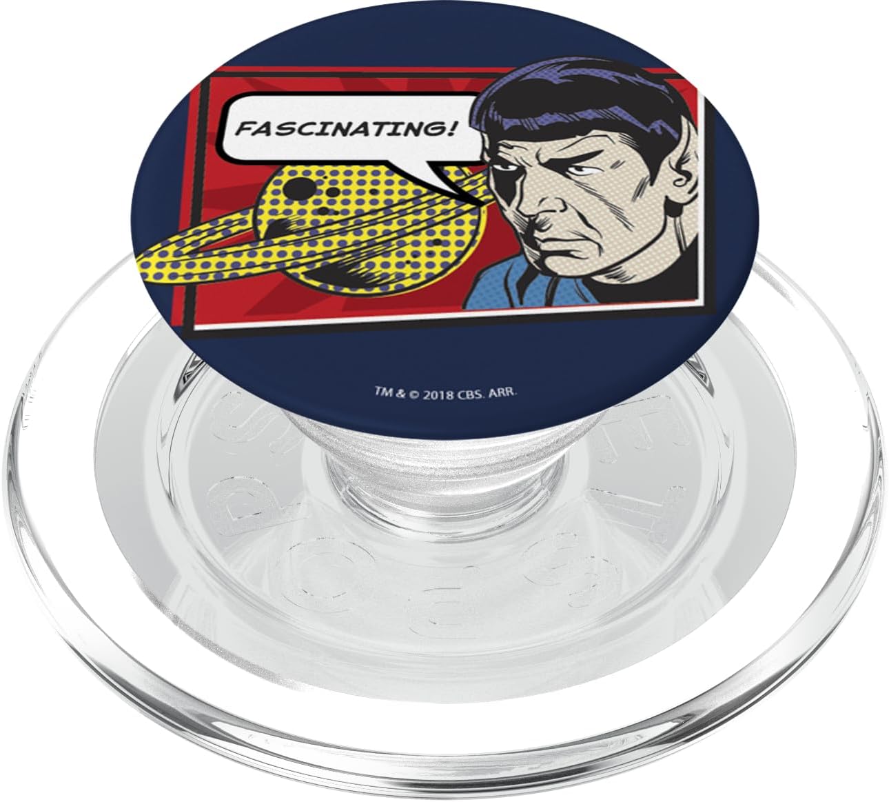 Star Trek Spock Fascinating Comic Portrait PopSockets MagSafe PopGrip for iPhone