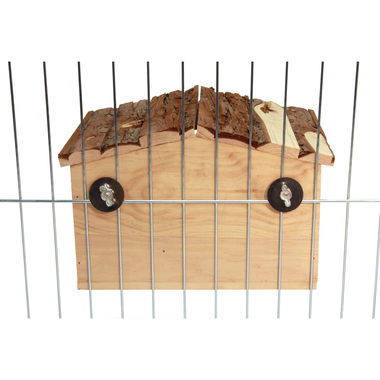 Kerbl 82747 domek dla gryzoni Nature 30 x 22,5 x 20 cm z mocowaniem siatki
