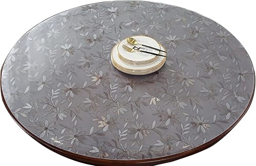 Mantel protector de mesa de comedor de plástico transparente redondo Cosmos Flower Desk Pad Mat muebles de madera mantel de mesa rollo de tela Mantel protector de mesa de comedor de plástico transparente redondo Cosmos Flower Desk Pad Mat muebles de madera mantel de mesa rollo de tela