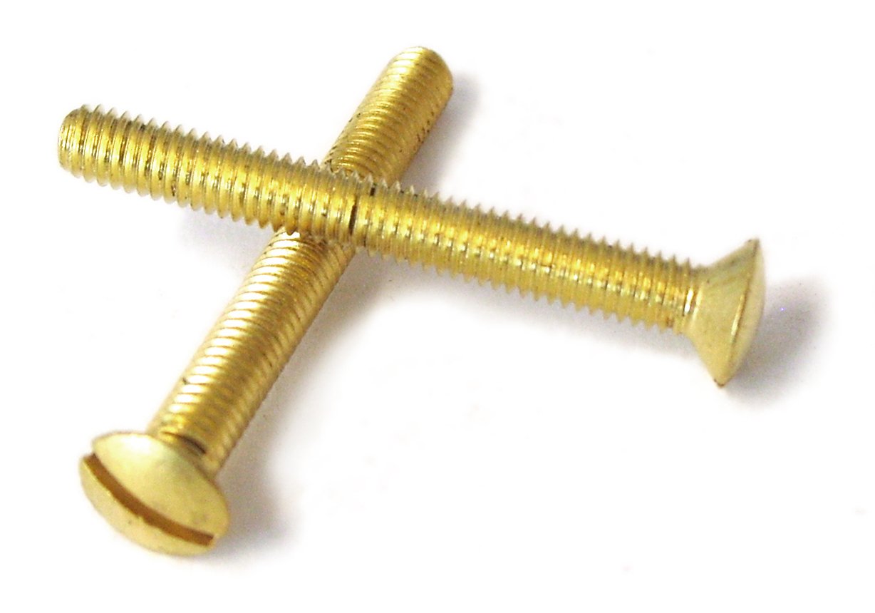 M5 / 5mm, Metric Solid Brass Slotted Raised Countersunk Head Machine Screws,16mm-40mm Long, Multi Pack (20, M5 X 30)