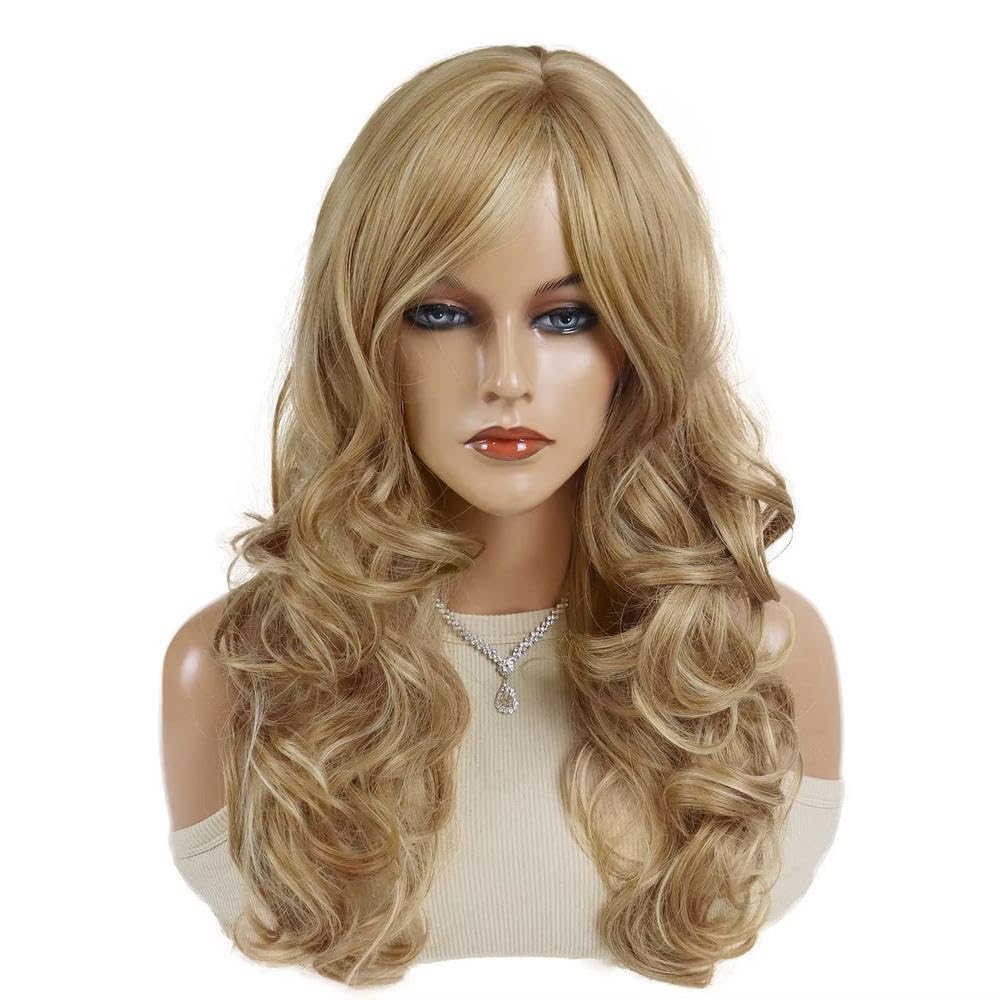 Haarpflege Lange Gemischte Blonde Haare 50,8 Cm Lockige Blonde Perücke Für Frauen Und Mädchen Tägliche Cosplay Party Perücken