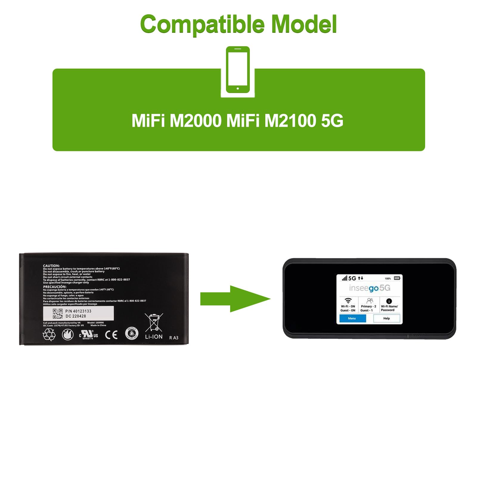 Amazon.com: SwarKing Replacement Battery 160006 Compatible with