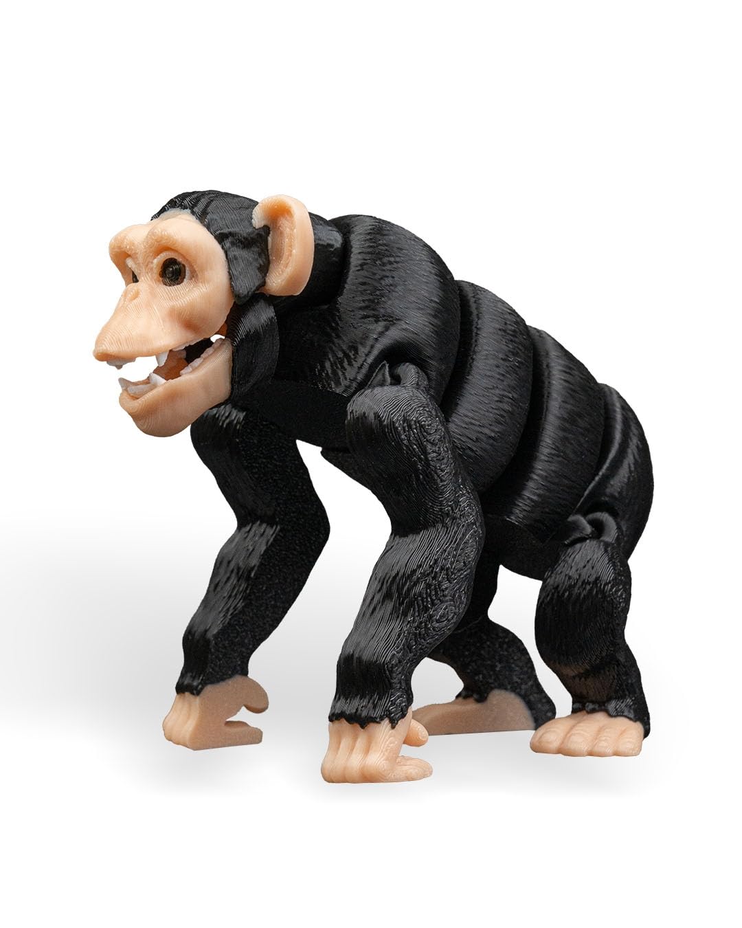 Articulated Chimpanzee Figurine - Unique Desk Decor and Stress