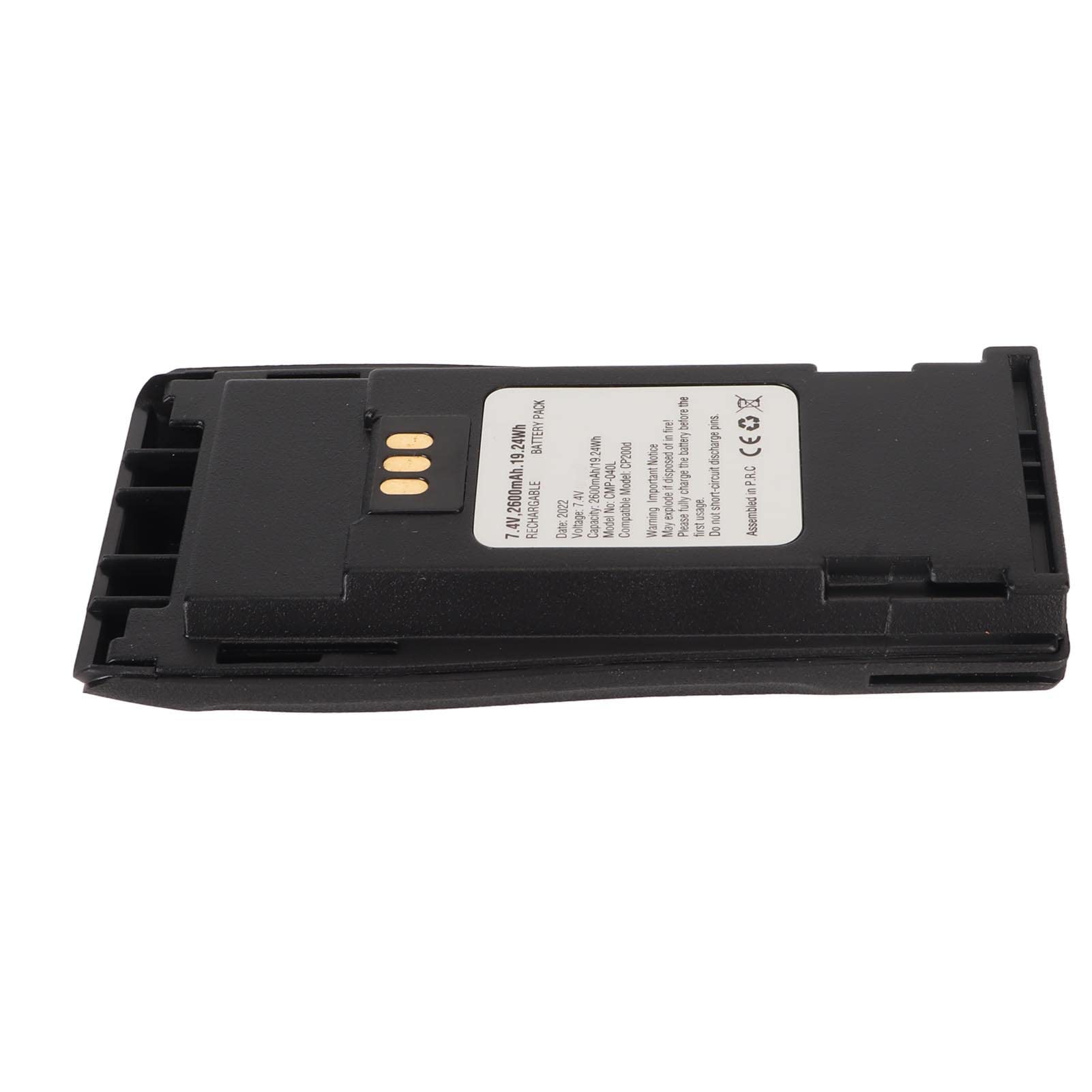 2 Stück Walkie Talkie 2600 MAh Lithium-Ionen- für -Funkgeräte, Wiederaufladbar, Hohe Kapazität, Langlebig