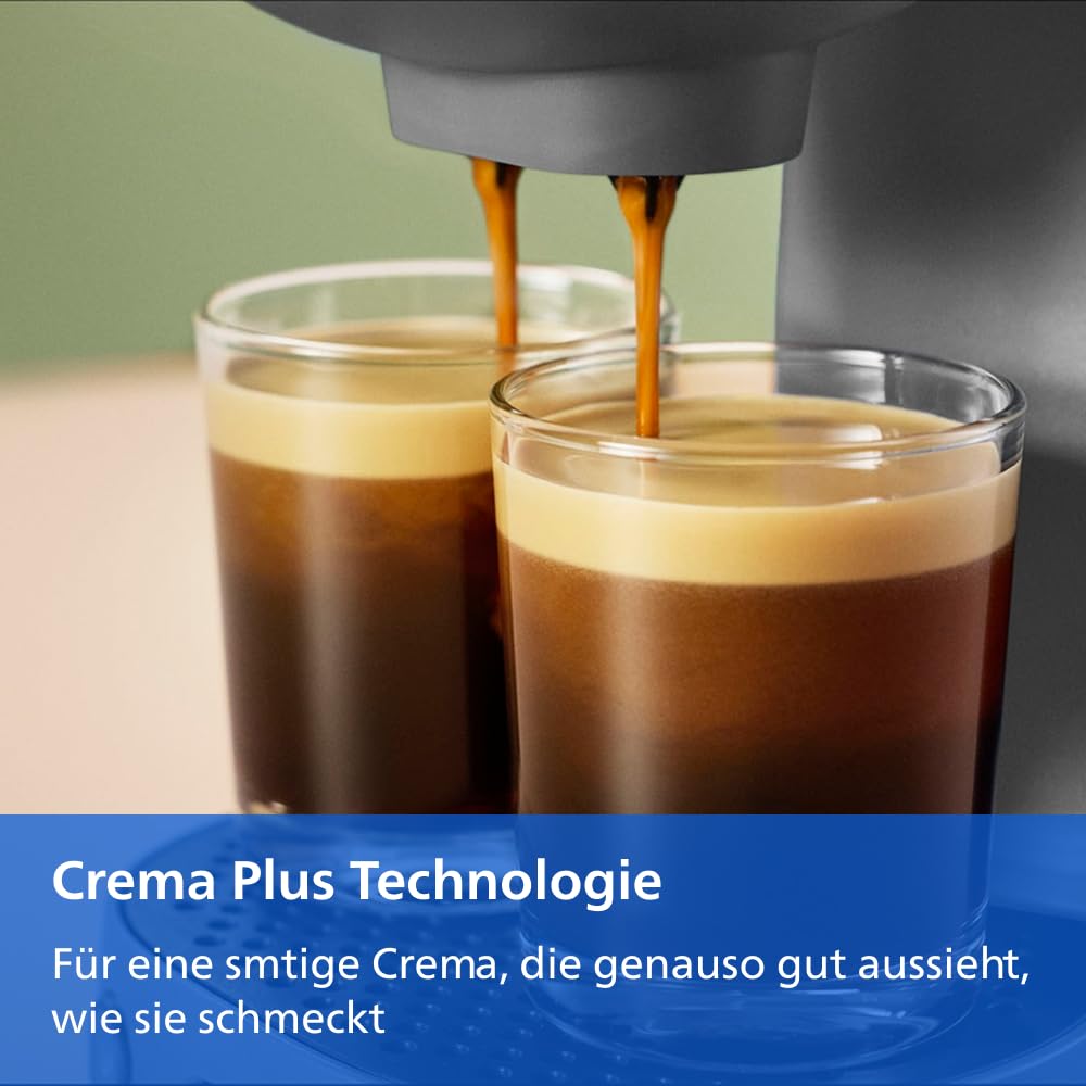 PHILIPS Senseo Vibe Kaffeepadmaschine Kompakt, Schwarz, 2 Spezialitäten